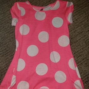 Cute girls top with polka dots and flutter back